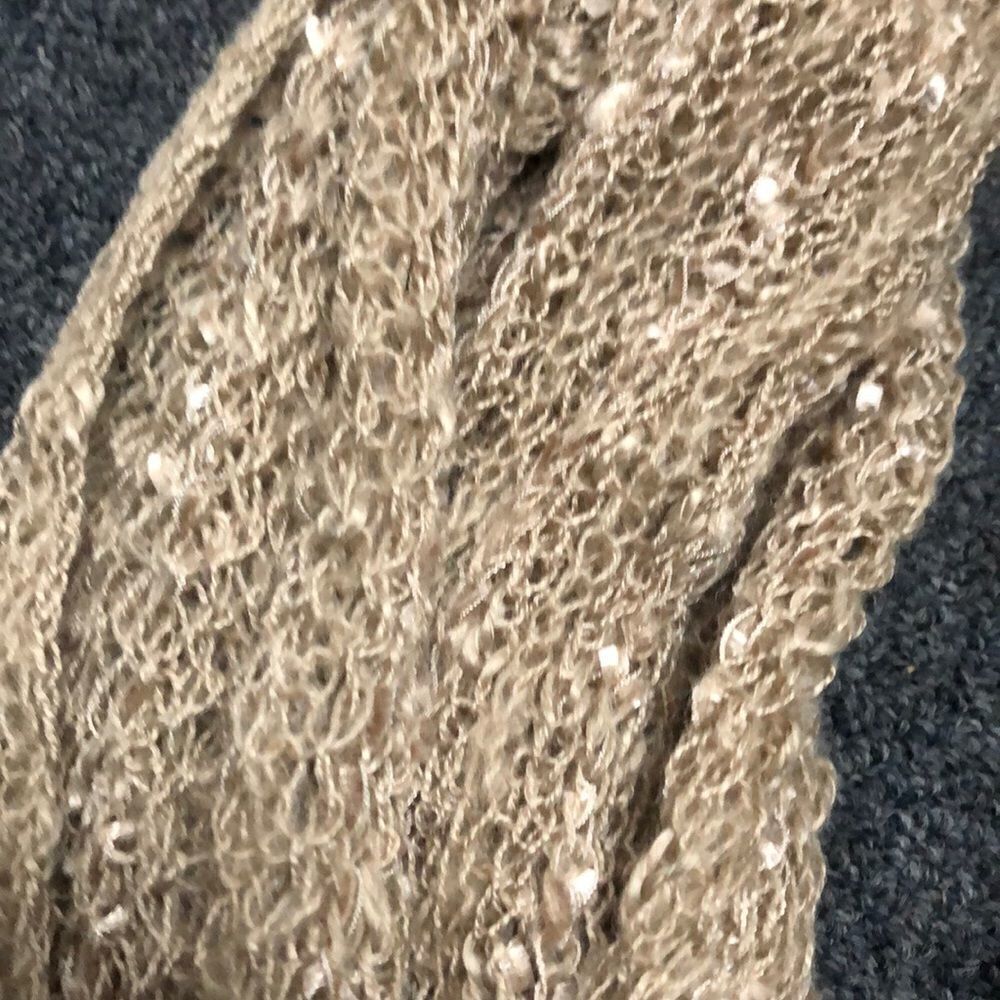 Oatmeal Colored Infinity Scarf - Picture 2 of 2